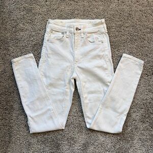 rag & bone Nina High Rise Ankle Skinny Jeans white size 23